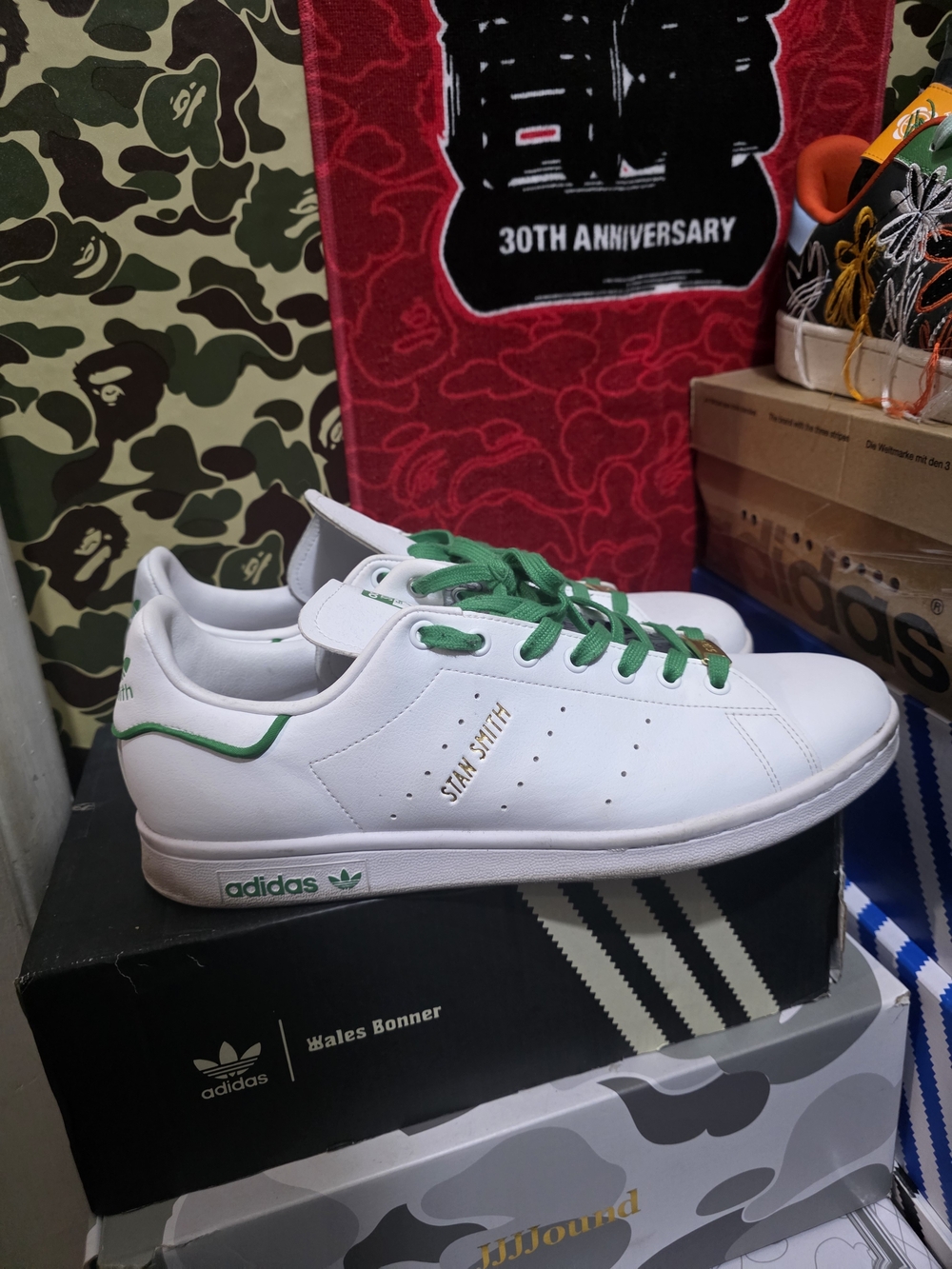 Adidas Stan Smith Green White Size 11. Like New